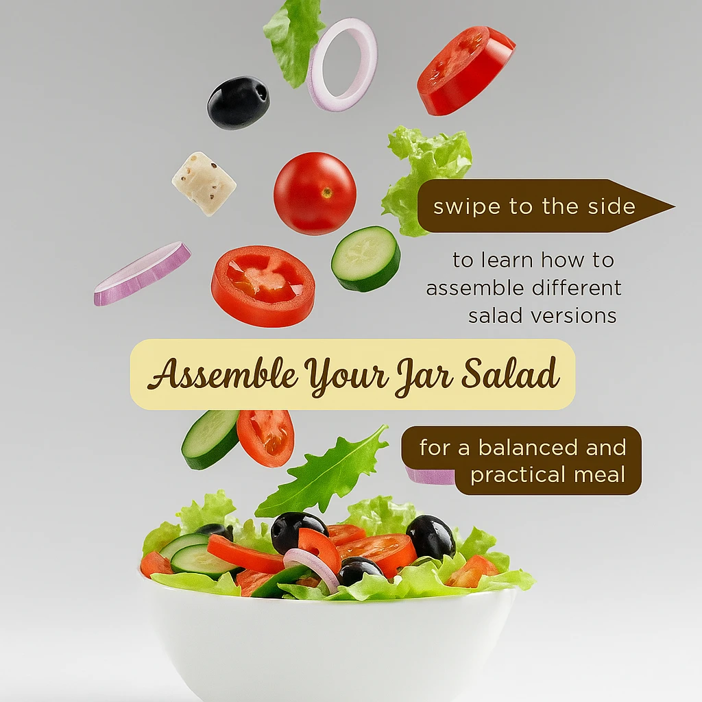 Prepare your jar salad for the whole week.